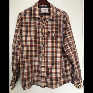 REI brand plaid hemp/cotton long sleeve shirt in size L